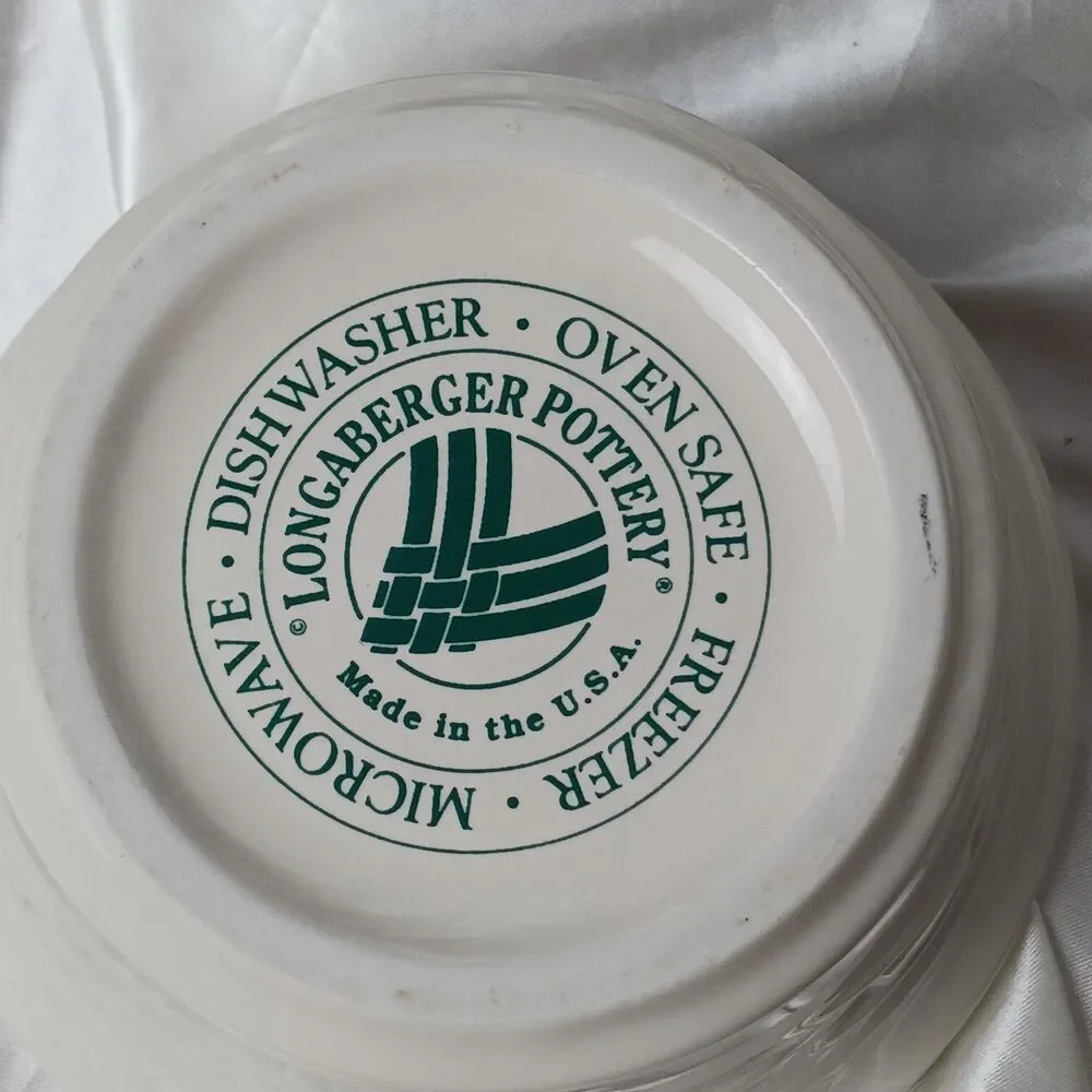 LONGERBERGER POTTERY WOVEN TRADITIONS BOWL 5 1/2''